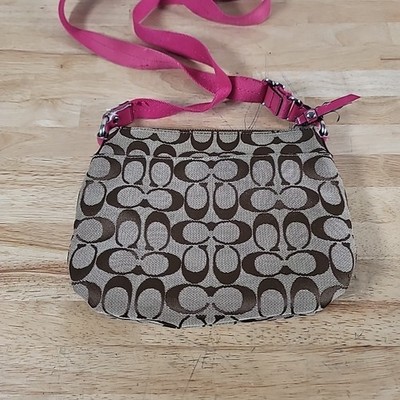 Coach Poppy Daisy Signature C Swingpack Crossbody Bag Khaki