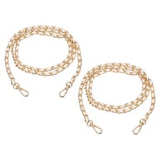 Purse Chain Strap 2Pcs - 47.2 Inch Crossbody Bag Chains Strap - Gold  White 