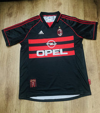 adidas AC Milan Away Shirt Maldini 3 Black Short Sleeve Adults Size M