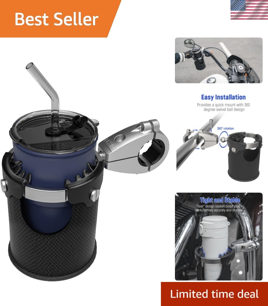 Durable LEXIN LX-C3 Handlebar Drink Holder with Large Capacity for Safe Riding