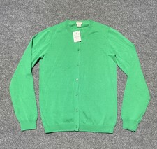 New crewcuts Unisex Kids XXL 15-16 Green 100 Cotton Cardigan Sweater NWT