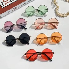 Round Frame Sunglasses Kids UV400 Retro Lens Outdoor Travel Style Glasses