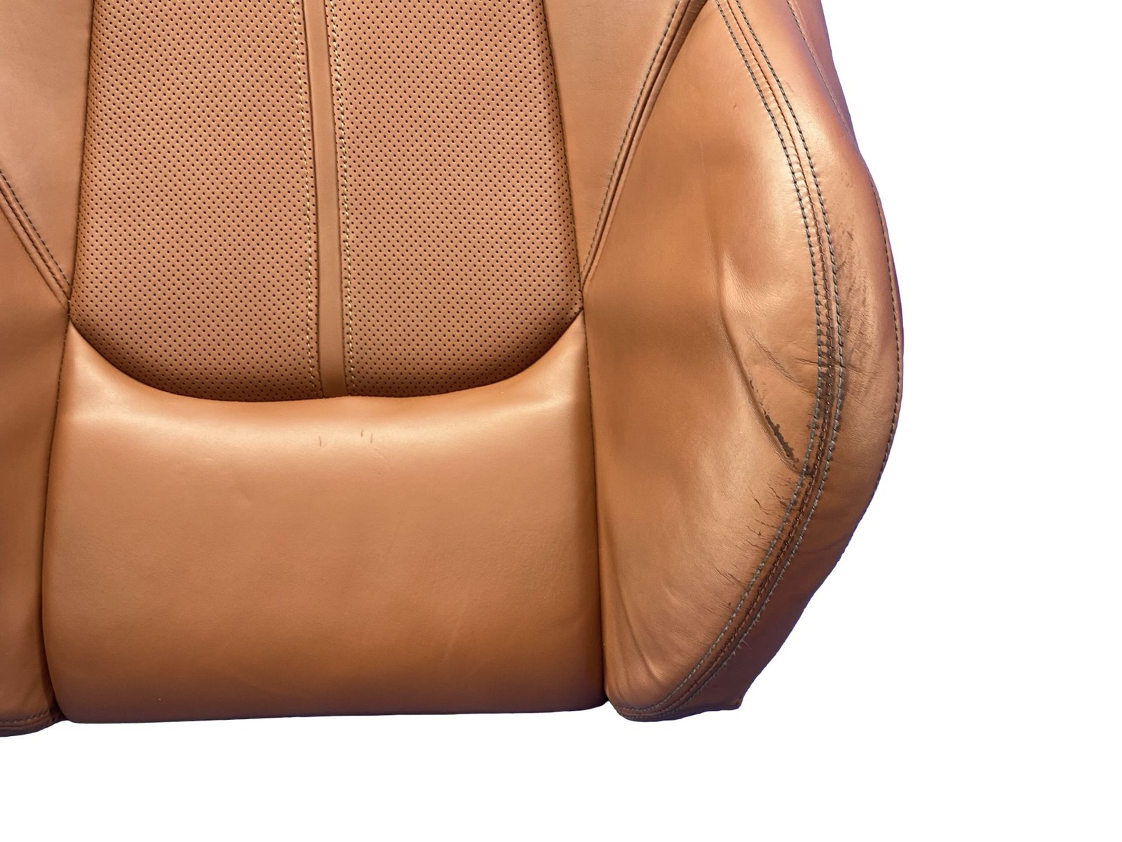 2016-2021 MCLAREN 570S FRONT LEFT UPPER SEAT CUSHION TAN LEATHER *WEAR*