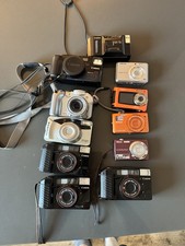Lot Of 11 UNTESTED 35MM Film Digital Cameras. Canon, Nikon, Fujifilm And Sony