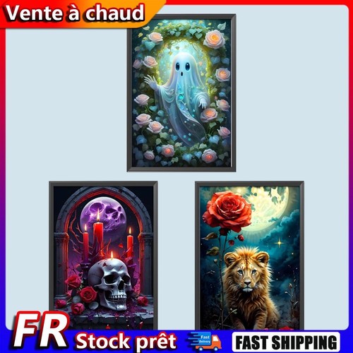 5D DIY Full Round Drill Diamond Painting Dark Kit Home Decoration Art ...