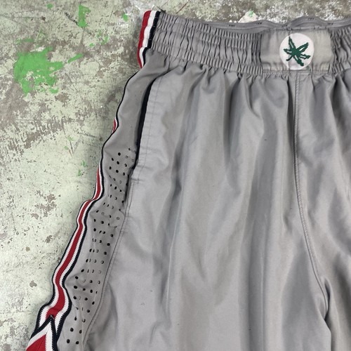 Y2K Ohio State Nike Basketball Shorts Mens Size Large Gray Buckeyes Swoosh ELITE - Picture 2 of 17