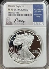 2020-W Proof $1 American Silver Eagle - NGC PF 70 UC - Moy Signed