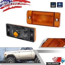 Fit For 1970-1972 Ford F-100 F-250 F-350 Pickup Front Marker Lights Amber Lenses
