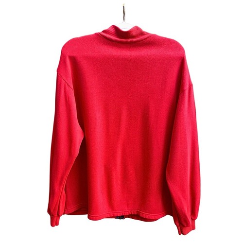 VTG 80s 90s Cherry Red Zip-Up Jacket Streetwear USA Made Appel Womens Size L - Picture 9 of 9
