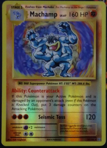 Tarjeta Pokémon Machamp Reverse Holo 59/108 Evoluciones