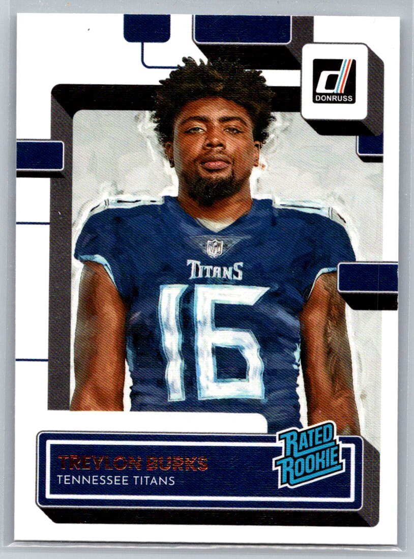 2022 Donruss #312 Treylon Burks Rated Rookies Portrait RC TITANS (B)