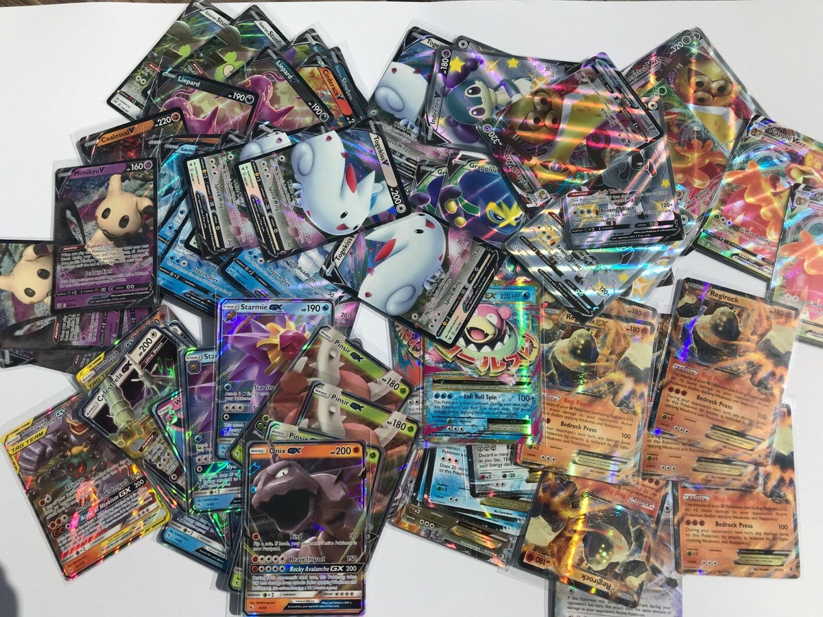 Pokemon 100 ULTRA RARE V/GX/EX ONLY Card Lot Bulk Wholesale