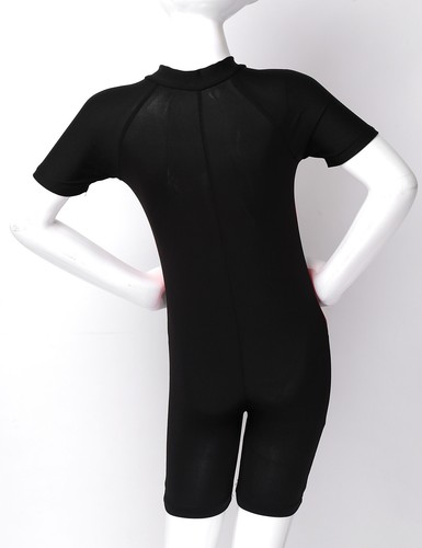 Kids Girls One-piece Zippered Shorty Wetsuit Swimsuit Swimwear Bathing Suit - Picture 11 of 35