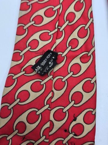 CELINE PARIS SILK TIE WITH CHAIN LINK PATTERN - Picture 5 of 10