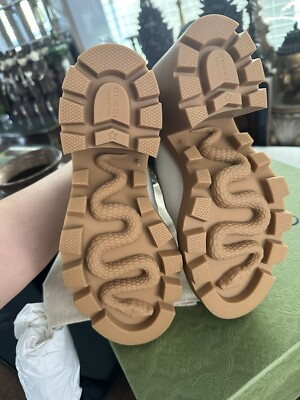 Women's Gucci Calfskin GG Supreme Monogram Boots Size 39 Made In