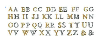 Wachsbuchstaben, Wachszahlen, gold/silber 8mm, Zahl & Buchstabe in Auswahl