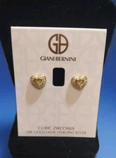 NWT Giani Bernini 18k Over Sterling Silver Earrings Estate Designer Jewelry(694)