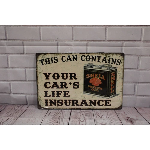 Vintage Style Shell Motor Oil Sign Metal Wall Art