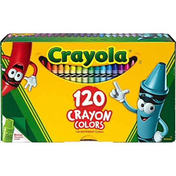 Crayola 526920 Giant Chest of 120 Color Crayons With Sharpener for