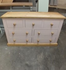 SHABBY CHIC RUSTIC PAINTED 7 DRAWER MULTI CHEST- BESPOKE SIZES COLOURS AVAILABLE