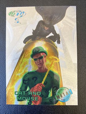 1995 Fleer Metal Batman Forever Silver Flasher Card #21 ''Cat And Mouse''
