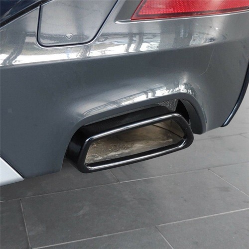 2×Steel Black Exhaust Muffler Tail Pipe Cover For BMW 5 Series G30 G38 2018-2022 - Picture 5 of 11