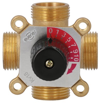 Evenes 4-Wege Mischer Easyflow Typ4A DN32 (1 1/4) AG Kvs 9,0