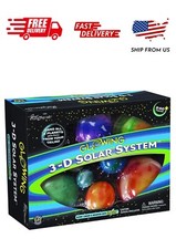 3D Solar System Glow In The Dark Kids Room Decoration Educational Planets Stars