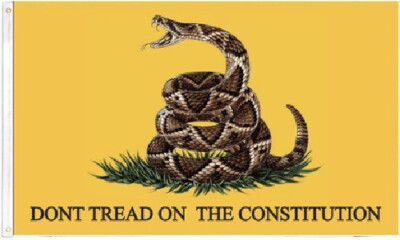 3X5 DON'T TREAD ON THE CONSTITUTION GADASDEN RATTLESNAKE FLAG BANNER 100D