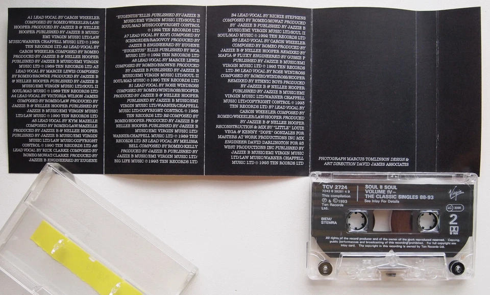 SOUl II SOUL - VOLUME IV CLASSIC SINGLES (VIRGIN TCV2724) 1993 UK CASSETTE TAPE Foto 3 de 3