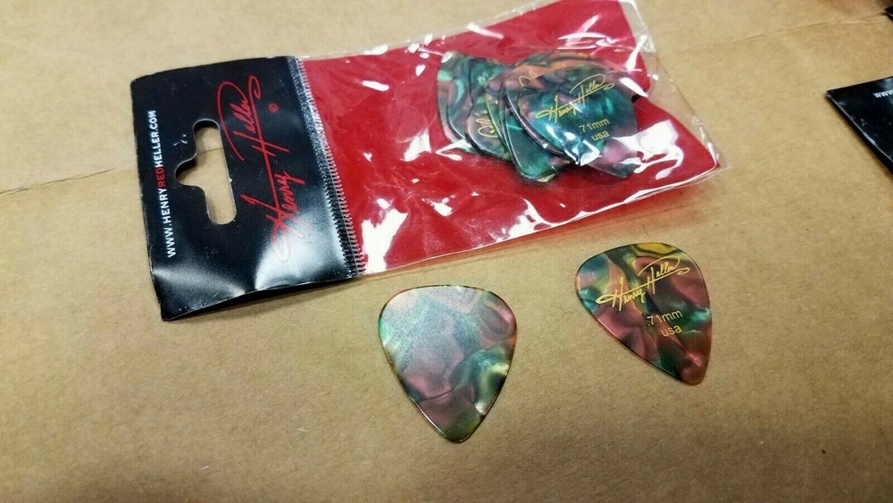 10 x Henry Heller 0.71mm Hybrid color Celluloid Guitar Picks
