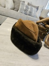 Minty Vintage North King Leather Union Made USA Winter Snow Hat Cap