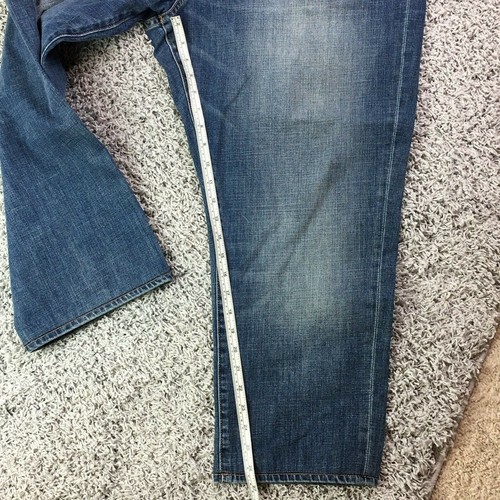 Pantalones de mezclilla para hombre talla 40 x 25 azul de la suerte medianos alterados 410 ajuste atlético - Imagen 8 de 8