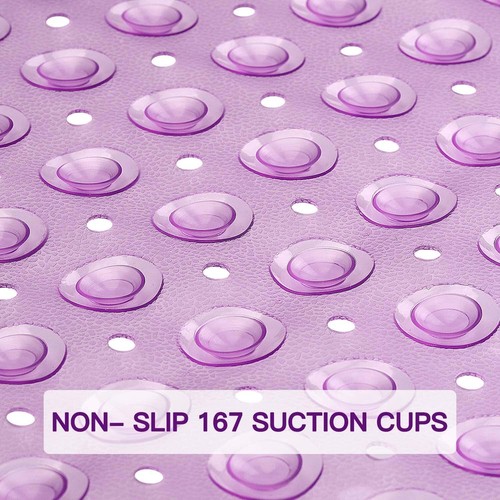 Bath Tub Shower Stall Mat - 31X15.5 Inch - Non-Slip - Latex Free, Purple - Picture 4 of 5