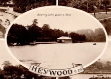 RPPC Queens Park Multiview Lake & Gardens Heywood  Rochdale United Kingdom