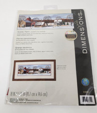 Dimensions Counted Cross Stitch Kit 18"X5.75"-Scenic Farm 18 Count Free S H