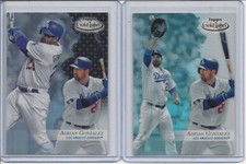 2017 Topps Gold Label Adrian Gonzalez Base And Black Parallel Class 1