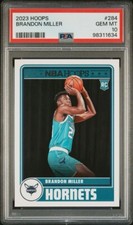 NBA Hoops Brandon Miller #284 RC PSA 10 Gem Mint Charlotte Hornets 