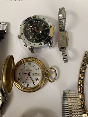 Lot of 10 Watches for Parts/Repair Timex Caravelle Armitron  display picture 1