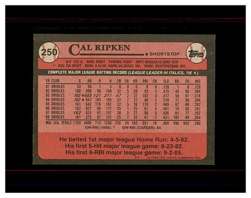 CAL RIPKEN JR. HUGE YOU U PICK SEE EVERY CARD 100,S HIGH GRADE CARDS ORIOLES - Picture 327 of 499