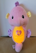 Fisher Price Soothe Glow Pink Plush Sea Horse - Plays Music Lights Up - 2012