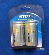 4 Cards 8pcs D size Hitech #1Rechargeable Consumer button NiMh1.2V10Ah battery.