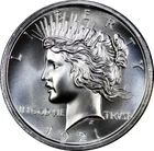 1921 PEACE DOLLAR PROOF HIGH RELIEF 1 OUNCE SILVER ROUND .999 SILVER GEM BU