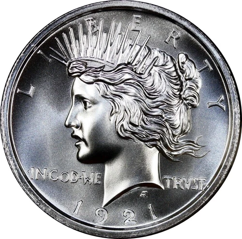 1921 PEACE DOLLAR PROOF HIGH RELIEF 1 OZ .999 SILVER ROUND GEM PREMIUM QUALITY
