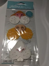 Jolee's Boutique 3 pc Scrapbook Stickers ANIMAL NOSES new rabbit cat dog FREE SH