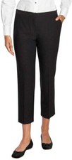 Mario Serrani Ladies Ankle Length Tummy Control Stretch Pant Black Gray Size 14