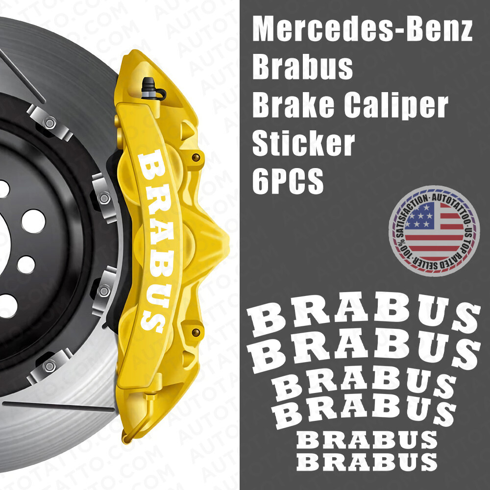 Brabus AMG Car Wheels Brake Caliper Sticker Decal Logo Decoration