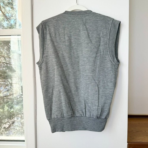 Vintage Gap Sport Sweatshirt Vest Jacket Snap in Grey Sz Medium - Picture 4 of 4