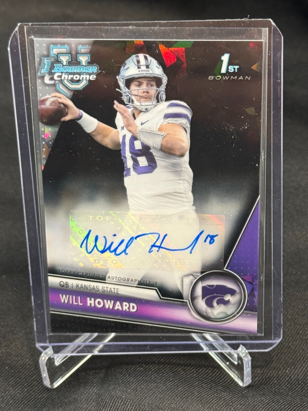2023 Bowman Chrome University Will Howard Black Sapphire Auto #4/10