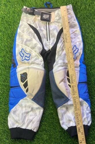 Fox Racing Strafer Pants Youth 22 (6) Motorcross Blue Motorcycle Dirt Bike Used - Picture 14 of 19